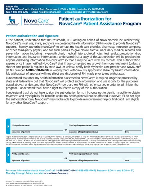 Novo Nordisk Patient Assistance Program Application